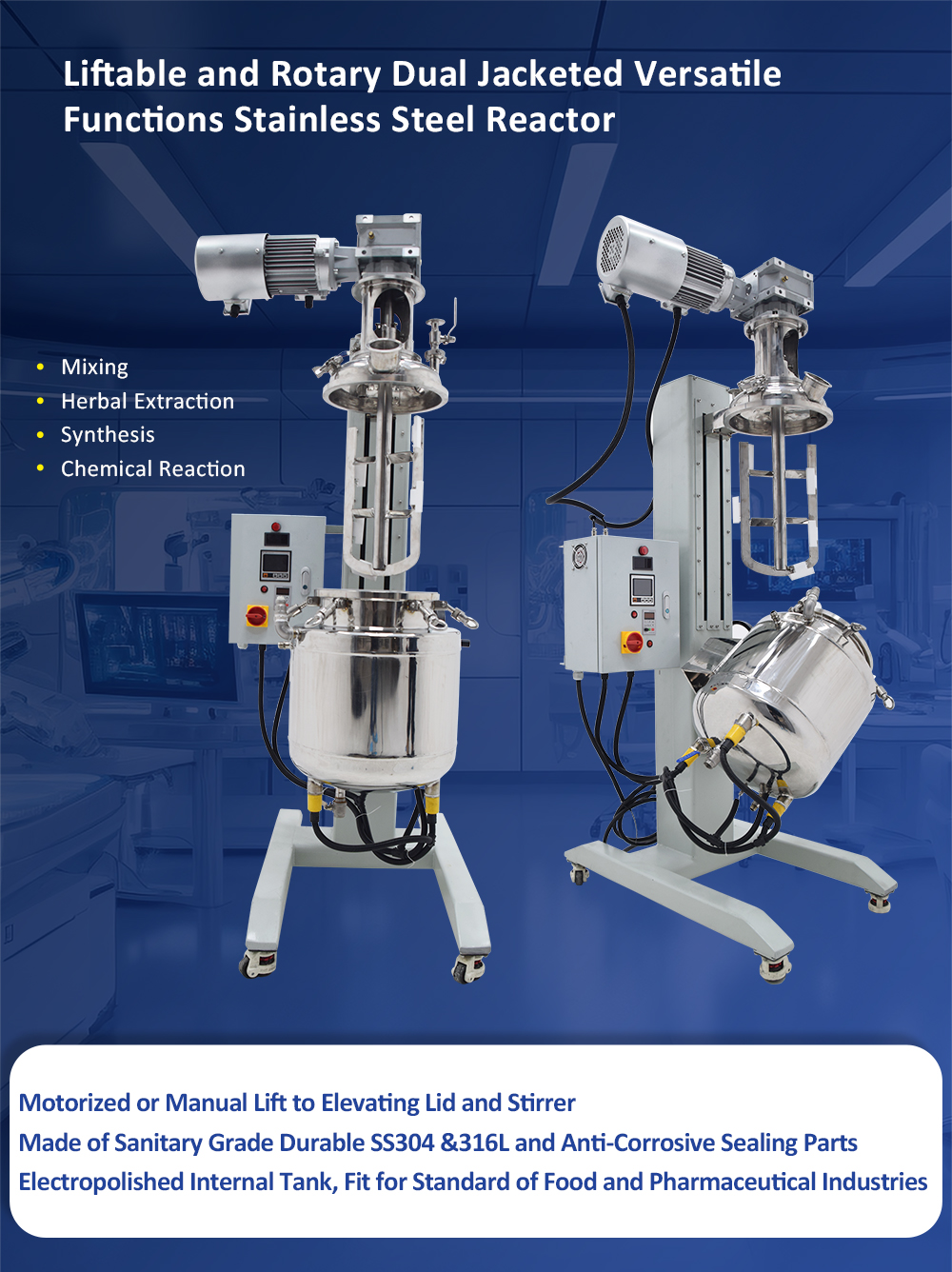 reactor de acero inoxidable
