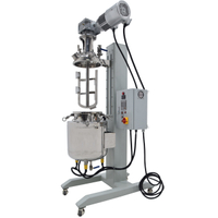 Reactor de acero inoxidable con camisa elevable y giratorio de 10 litros