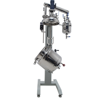 Reactor de acero inoxidable con camisa elevable y giratorio de 50 litros