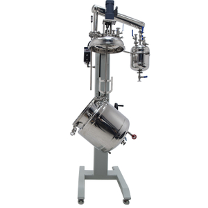 Reactor de acero inoxidable con camisa elevable y giratorio de 50 litros