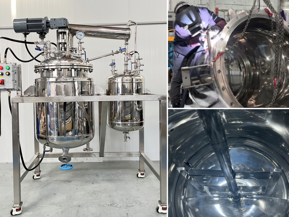 Barco de reactor con chaqueta de acero inoxidable a prueba de explosión de 250L al cliente de Canadá