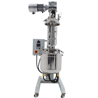 Reactor de acero inoxidable con camisa elevable y giratorio de 50 litros con tubos de calentamiento eléctrico