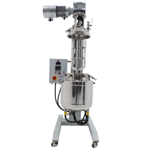 Reactor de acero inoxidable con camisa elevable y giratorio de 20 litros