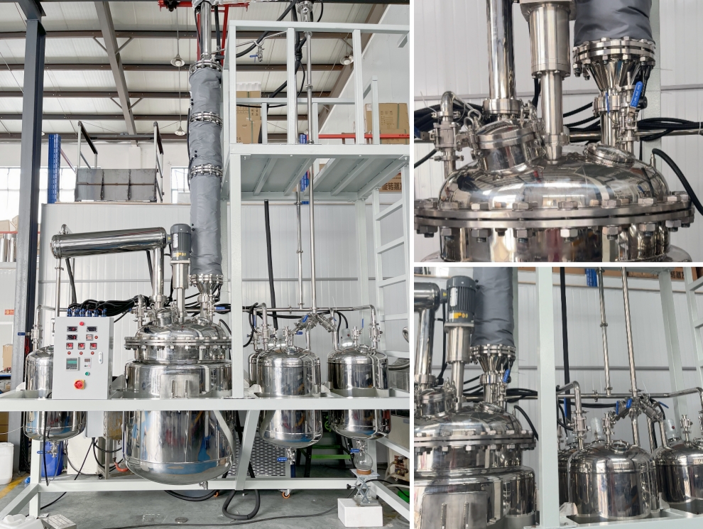 500L Equipo de destilaci&oacute;n fraccional de acero inoxidable entregado a Chile 500L 精馏釜出货智利