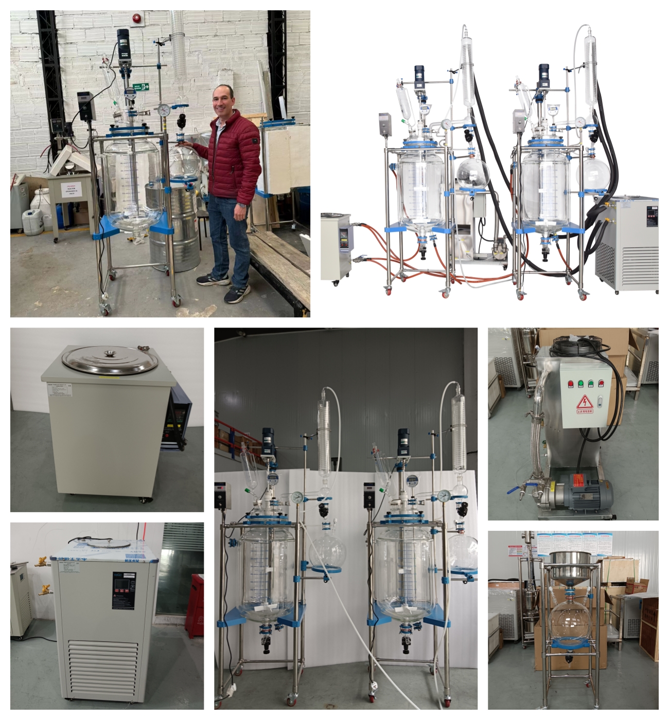 Nuestro cliente quedó encantado al recibir su envío de reactores de vidrio