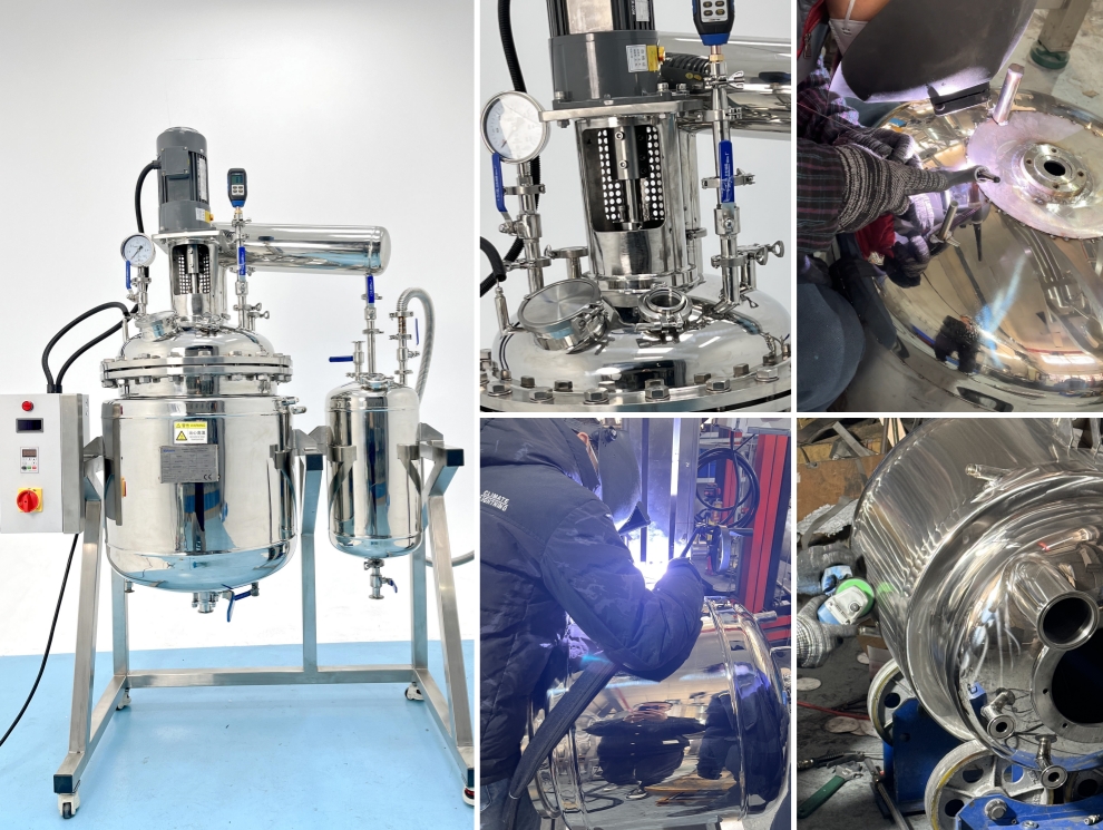 Reactor de chaqueta de acero de acero inoxidable 100L Set Barco al cliente de Bangladesh