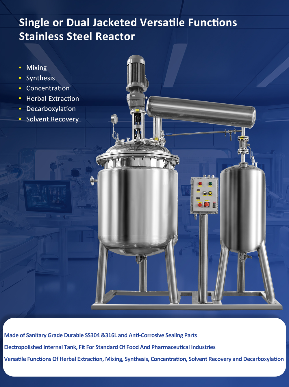 reactor de acero inoxidable