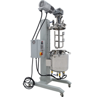 Reactor de acero inoxidable con camisa elevable y giratorio de 100 litros