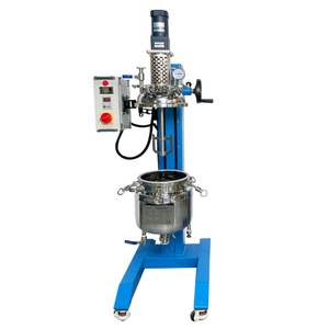 Reactor de acero inoxidable con camisa elevable y giratorio de 10 litros