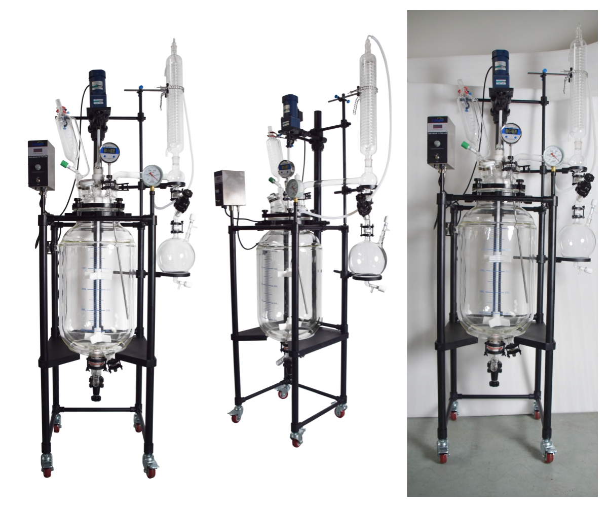 Reactores de vidrio con camisa recubierta de PTFE personalizados