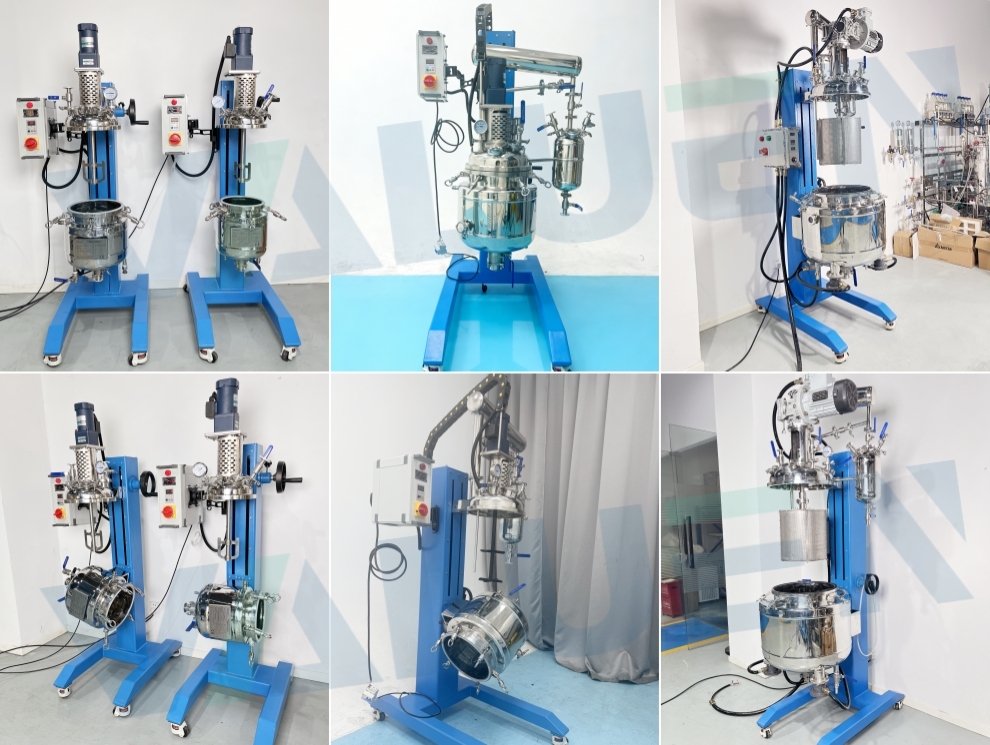 Alcance global de soluciones versátiles: reactores con camisa giratoria y de elevación de acero inoxidable