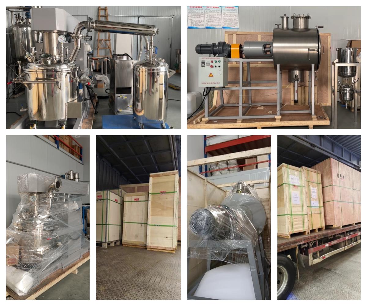 Envío de reactor elevable con camisa de acero inoxidable y equipo combinado de mezcla y secado