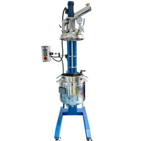Reactor de acero inoxidable con camisa elevable y giratorio de 100 litros