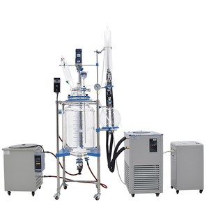 Reactor de vidrio con camisa de 100 litros