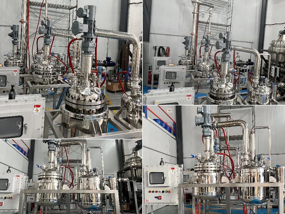 Se envía el segundo lote de seis juegos de equipos de destilación de fracciones de acero inoxidable: modelos de 50 l y 100 l controlados por PLC